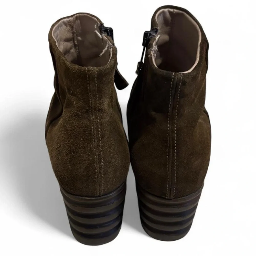 Miz Mooz Boots Ruched suede leather wedge platform